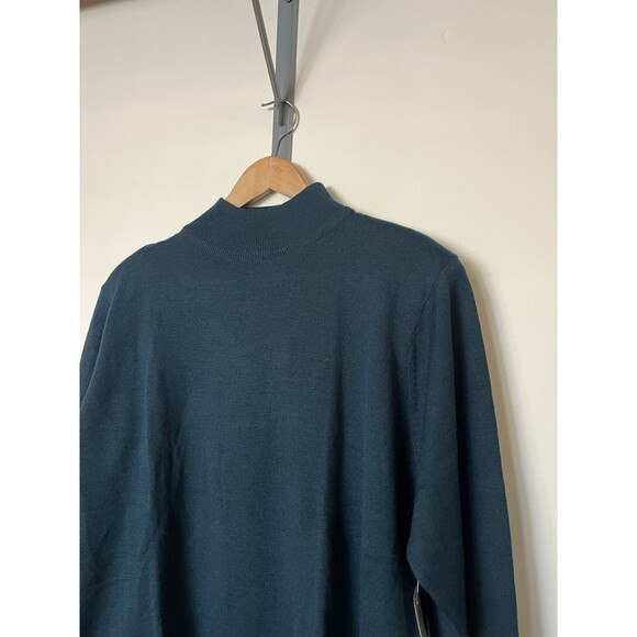 NWT Vintage Evan Picone Dark Blue Mock Neck Wool Blend Sweater Size 2X - Picture 2 of 8